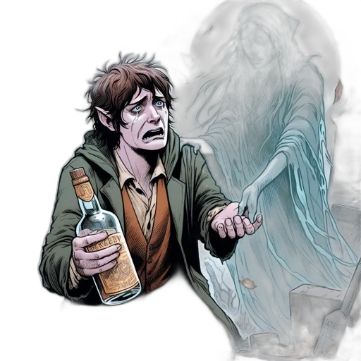 concept art, comic book art, fantasy art, watercolor transparent PNG cut-out