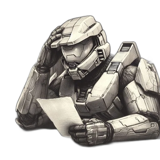 robot, weapon, concept art, 3d render transparent PNG cut-out
