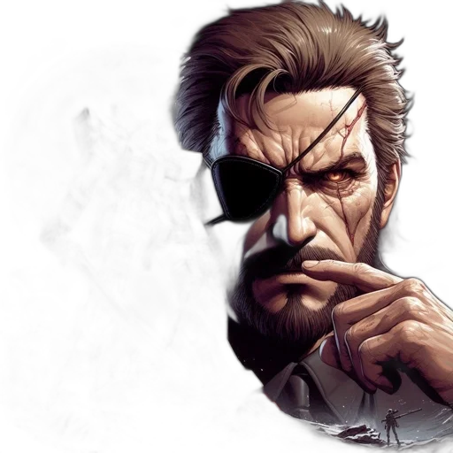 face, comic book art, concept art, photorealistic transparent PNG cut-out