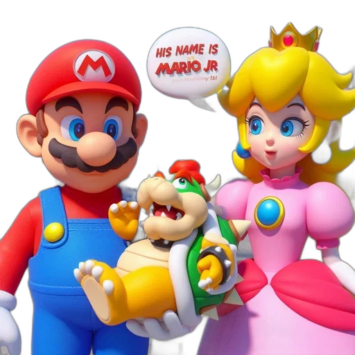 crown, 3d render, mario, princess transparent PNG cut-out