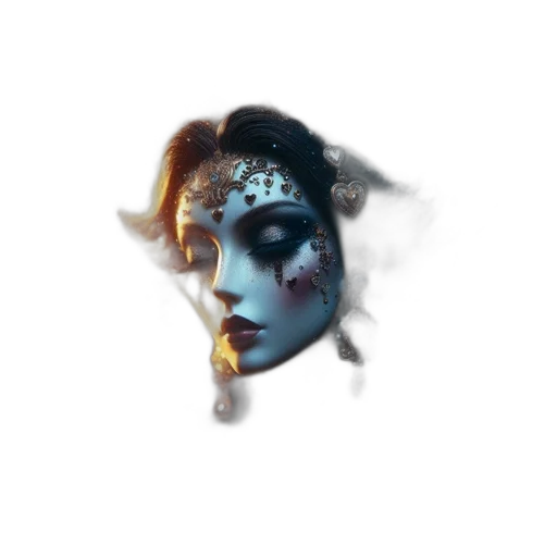 mask, face, crown, jewelry transparent PNG cut-out