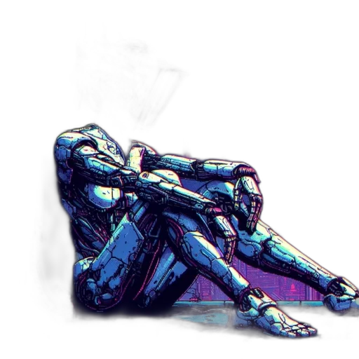 robot, shoes, jacket, weapon transparent PNG cut-out