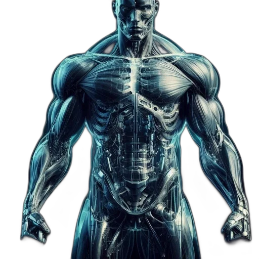 robot, comic book art, concept art, 3d render transparent PNG cut-out