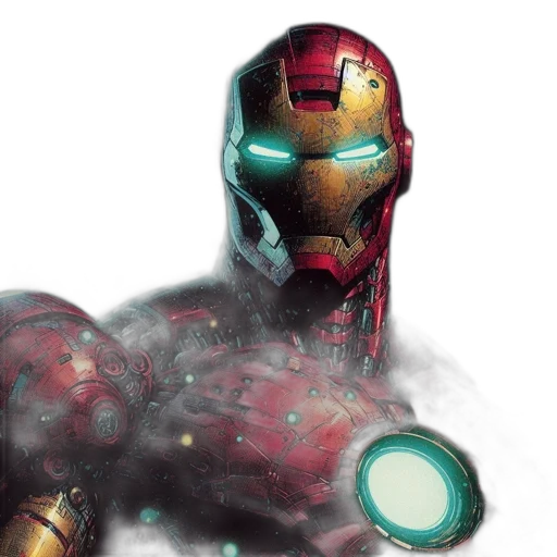 robot, mask, comic book art, concept art transparent PNG cut-out