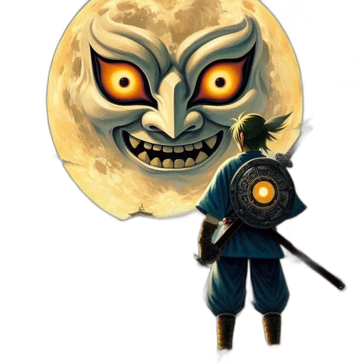 mask, staff, face, creature transparent PNG cut-out