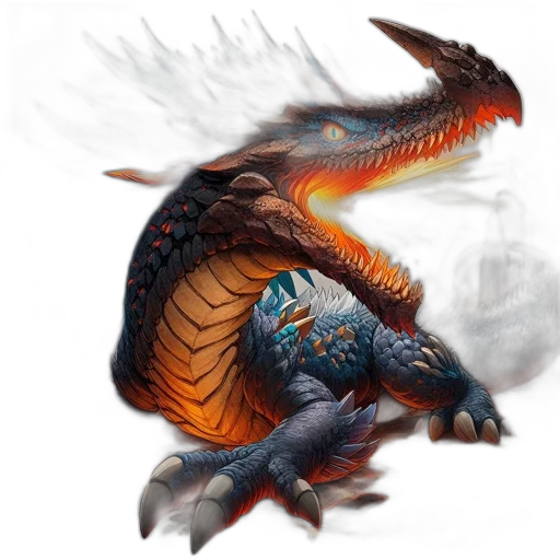 dragon, creature, fantasy art, concept art transparent PNG cut-out