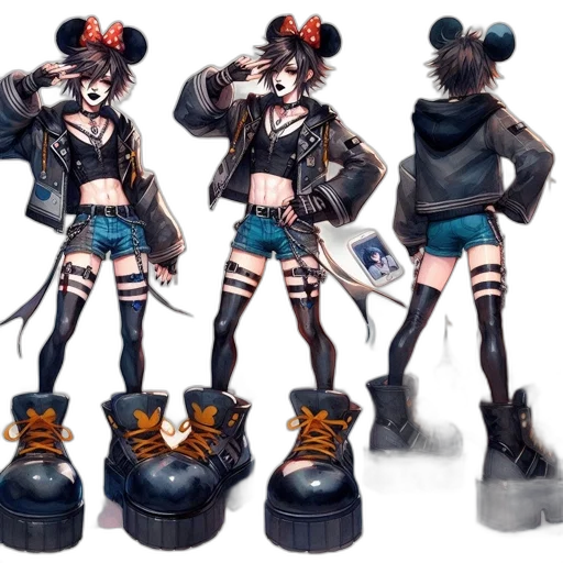 concept art, cyberpunk, fantasy art, 3d render transparent PNG cut-out