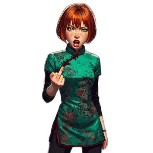 dress, staff, jacket, face transparent PNG cut-out