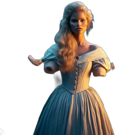 dress, 3d render, concept art, photorealistic transparent PNG cut-out