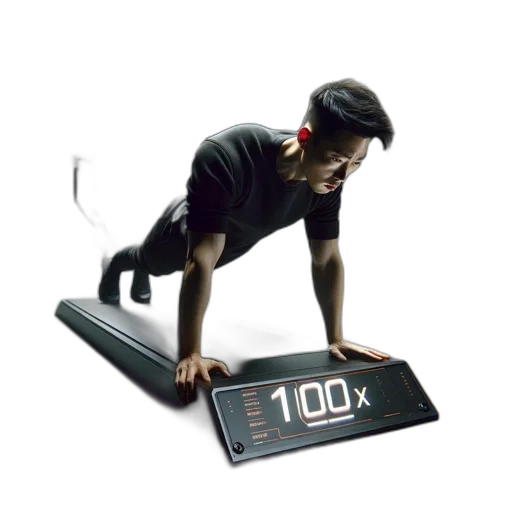 man, performs, plank, pose transparent PNG cut-out