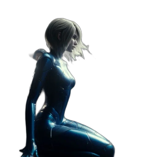 dress, robot, creature, staff transparent PNG cut-out