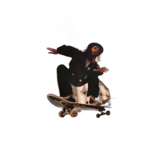 car, jacket, staff, skateboarder transparent PNG cut-out