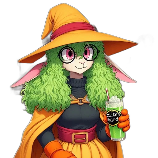 staff, hat, dragon, dress transparent PNG cut-out