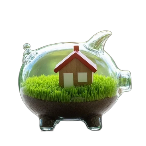 3d render, photorealistic, glass, piggy transparent PNG cut-out