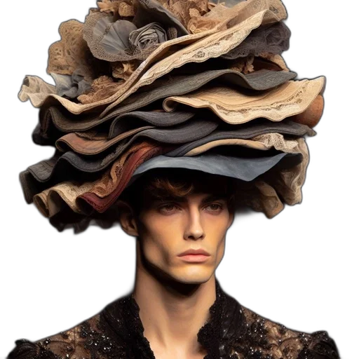 hat, jacket, hair, face transparent PNG cut-out