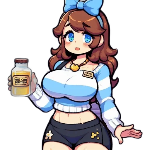 dress, bottle, robot, pixel art transparent PNG cut-out