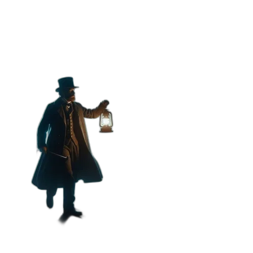 hat, staff, bottle, jacket transparent PNG cut-out