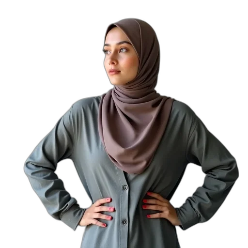 jacket, dress, staff, photorealistic transparent PNG cut-out