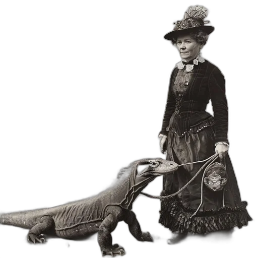 staff, dragon, animal, dress transparent PNG cut-out