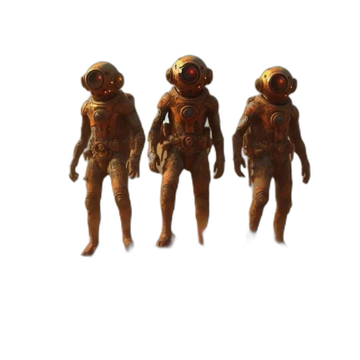 mask, robot, staff, 3d render transparent PNG cut-out