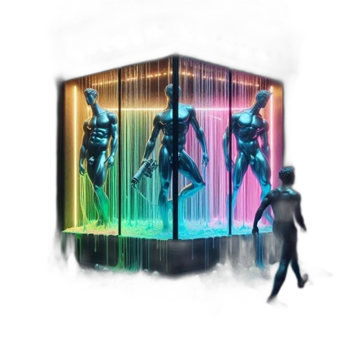 concept art, comic book art, pixel art, 3d render transparent PNG cut-out