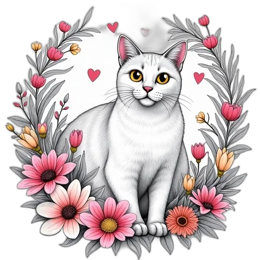 flower, animal, jewelry, watercolor transparent PNG cut-out