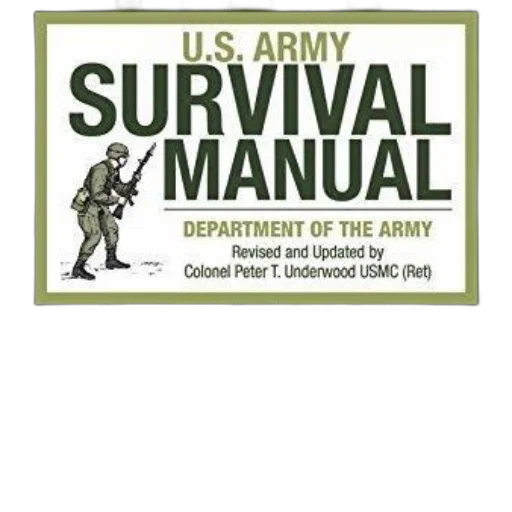 cover, army, survival, manual transparent PNG cut-out
