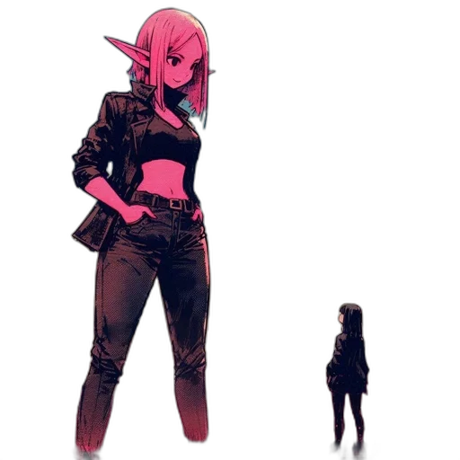 jacket, weapon, creature, staff transparent PNG cut-out