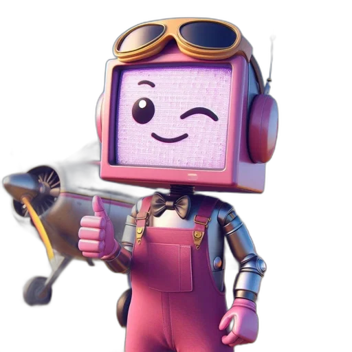 robot, weapon, staff, 3d render transparent PNG cut-out
