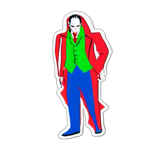 jacket, creature, mask, staff transparent PNG cut-out