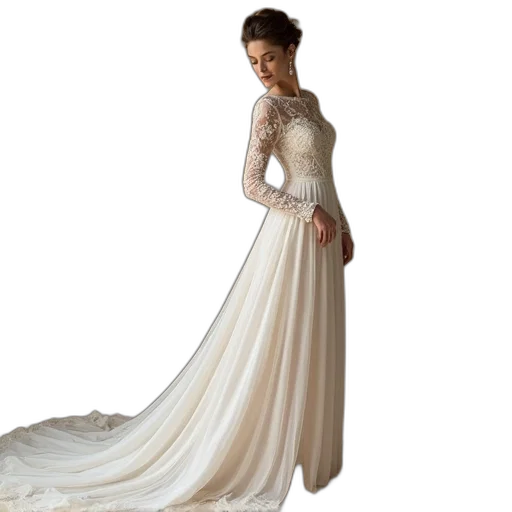 dress, photorealistic, mother, bride transparent PNG cut-out