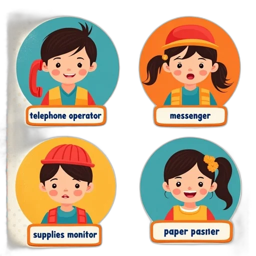 colorful, educational, poster, four transparent PNG cut-out