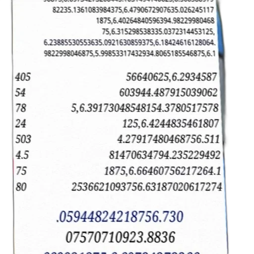 piece, paper, list, numbers transparent PNG cut-out