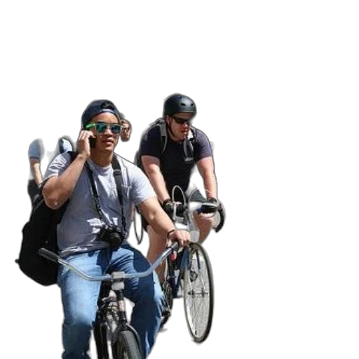 3d render, group, cyclists, ride transparent PNG cut-out
