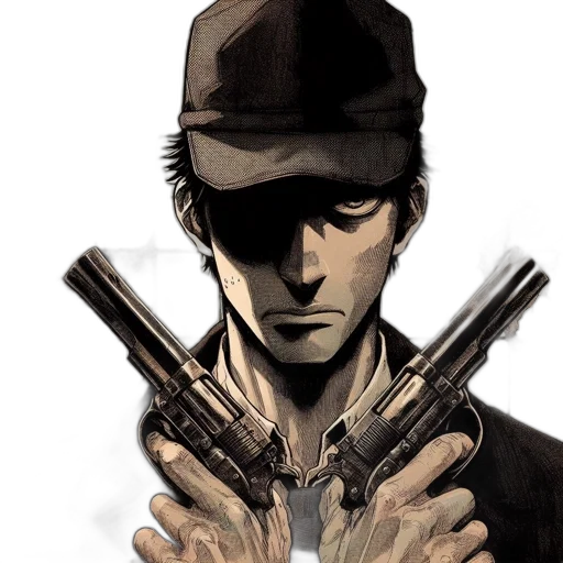 weapon, hat, comic book art, concept art transparent PNG cut-out