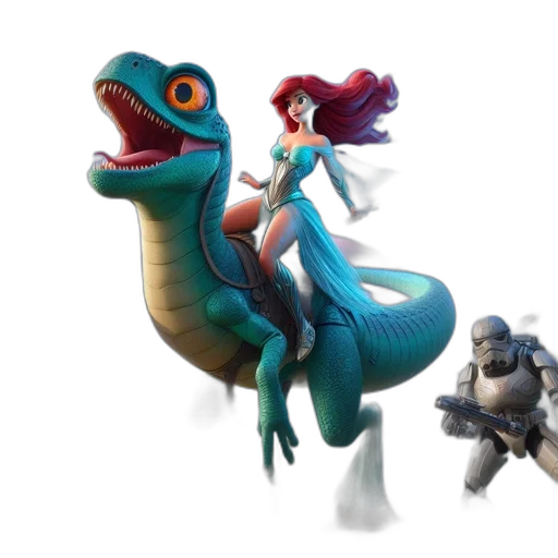 dragon, concept art, 3d render, vivid transparent PNG cut-out