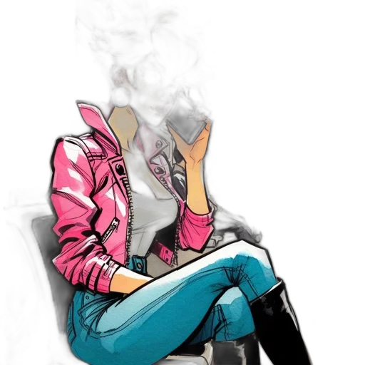 jacket, mask, face, concept art transparent PNG cut-out