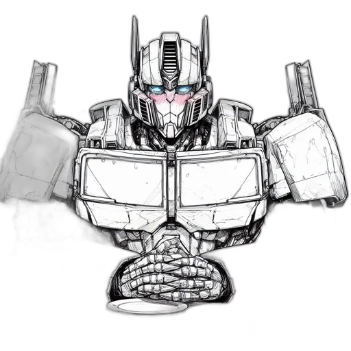 robot, concept art, watercolor, pencil sketch transparent PNG cut-out