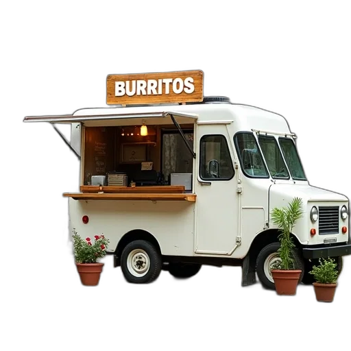 food, car, photorealistic, small transparent PNG cut-out