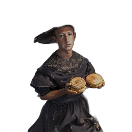 food, dress, hat, face transparent PNG cut-out