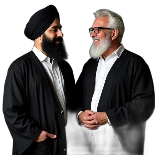two, men, standing, next transparent PNG cut-out