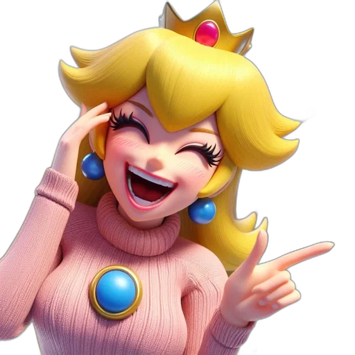 crown, dress, face, 3d render transparent PNG cut-out