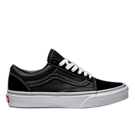 shoes, black, white, vans transparent PNG cut-out