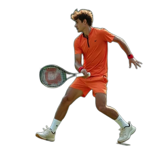 photorealistic, 3d render, squash, player transparent PNG cut-out