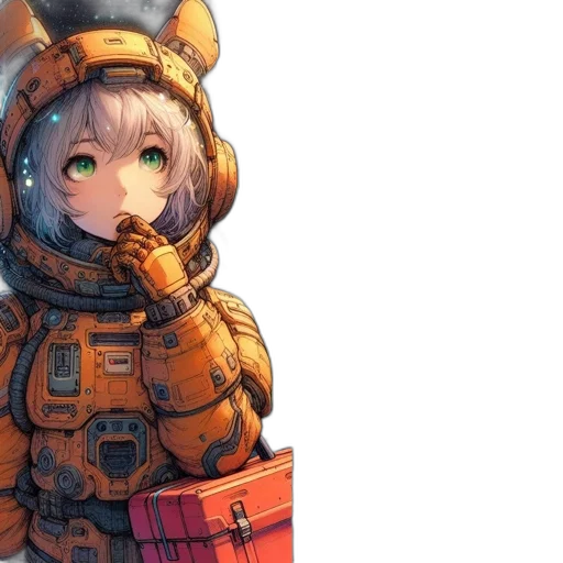 robot, weapon, dress, face transparent PNG cut-out