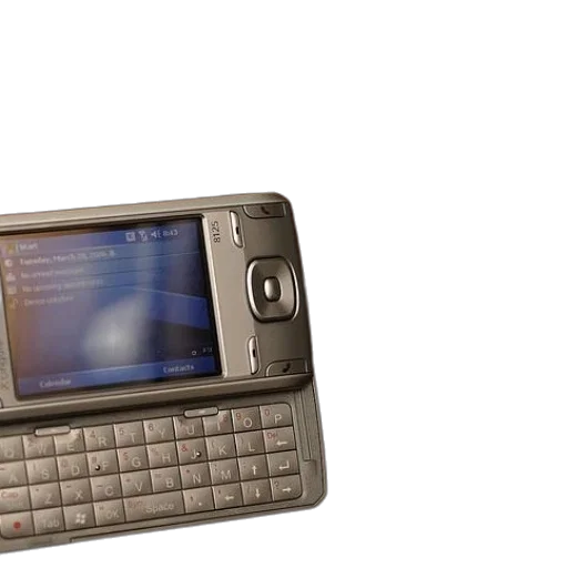 silver, flip, phone, sits transparent PNG cut-out