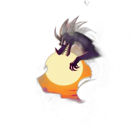 dragon, creature, mask, hair transparent PNG cut-out