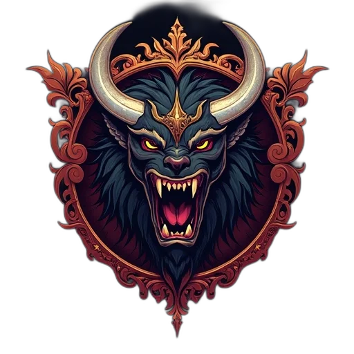 crown, mask, dragon, fantasy art transparent PNG cut-out