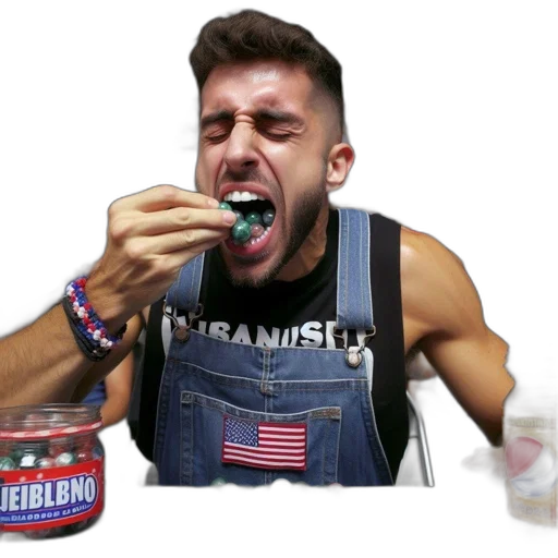 food, creature, photorealistic, man transparent PNG cut-out