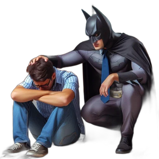 comic book art, concept art, two, individuals transparent PNG cut-out